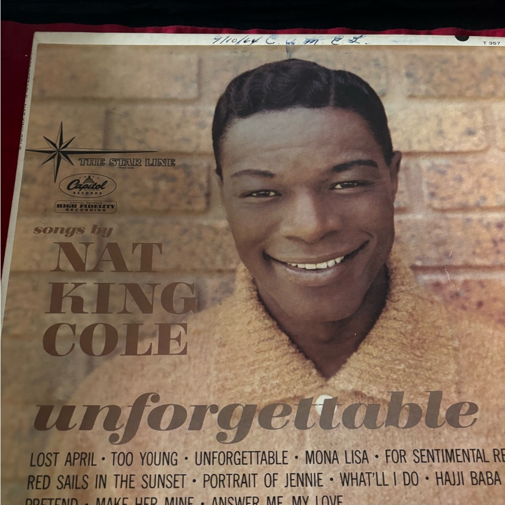 Nat King Cole Unforgettable Vinyl Record
